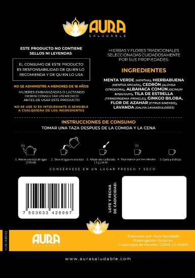 Imagen de Té Sin Stevia Aura Serena 100% Natural 200g