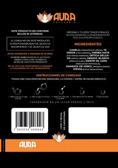 Imagen de Té Aura Esbelta 100% Natural 200g