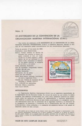 Imagen de HOJA CARNET PRIMER DÍA 1983 ORGANIZACIÓN MARÍTIMA INTERNACIONAL