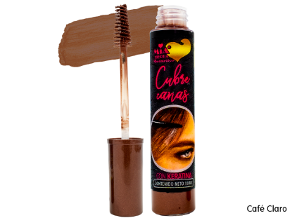 Imagen de Cubre Canas Con Cepillo Instantáneo En Gel CAFÉ CLARO Mia Terra Cosmetics