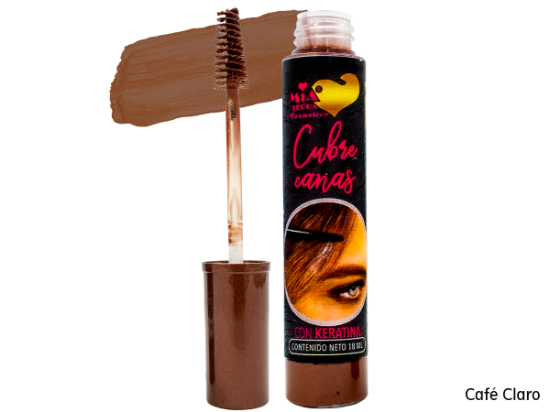 Imagen de Cubre Canas Con Cepillo Instantáneo En Gel CAFÉ CLARO Mia Terra Cosmetics