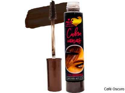 Imagen de Cubre Canas Con Cepillo Instantáneo En Gel CAFÉ OBSCURO Mia Terra Cosmetics