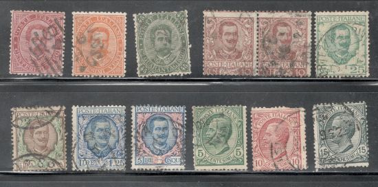 Imagen de COLECCIÓN DE ESTAMPILLAS CLÁSICAS DE ITALIA 1879 REY HUMBERTO Y VICTOR MANUEL