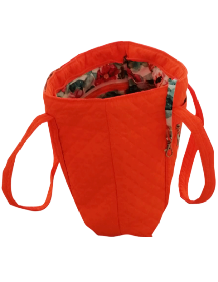 Imagen de BOLSA DAMA TIPO TOTE COLOR NARANJA NEÓN