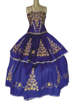 Imagen de Vestido xv años bordado charro 