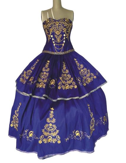 Imagen de Vestido xv años bordado charro 