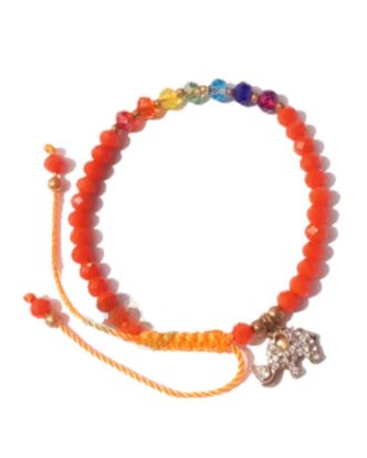 Imagen de Pulsera Naranja Con Elefante Y 7 Chakras - Abrecaminos