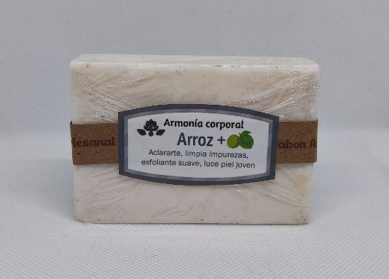 Imagen de Jabón Artesanal Rectangular de Arroz + Limón 90 gr