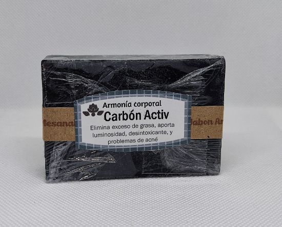 Imagen de Jabón Artesanal Rectangular de Carbón Activado 90 gr