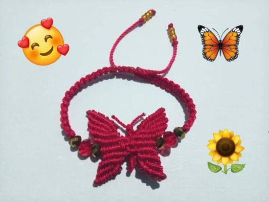 Imagen de PULSERA MARIPOSA MACRAME