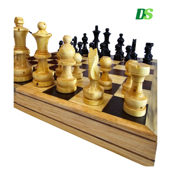 Imagen de Ajedrez De Madera Artesanal: 45x45 Cm. Tablero Plegable