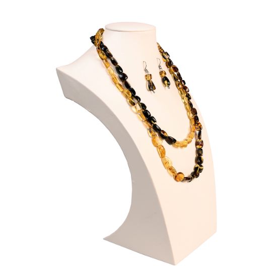Imagen de Juego de collar y par de aretes ámbar