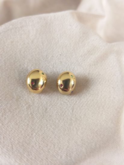 Imagen de Arete Ovalo Irregular Colors