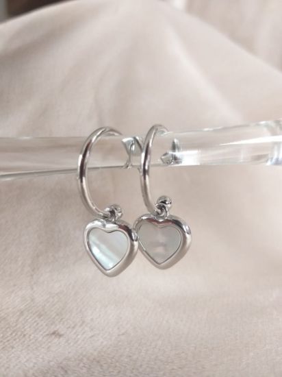 Imagen de Arracada Corazón Nacar