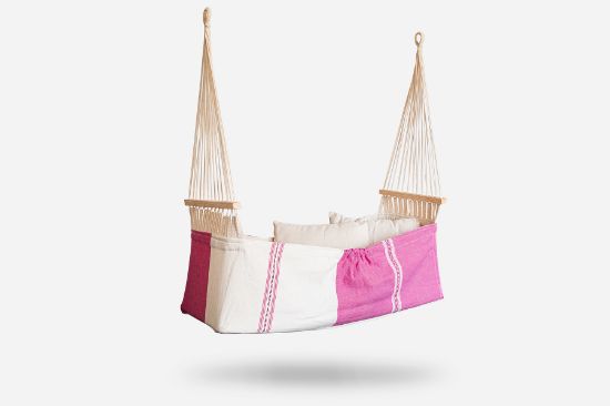 Imagen de Cuna Colgante de telar rosa