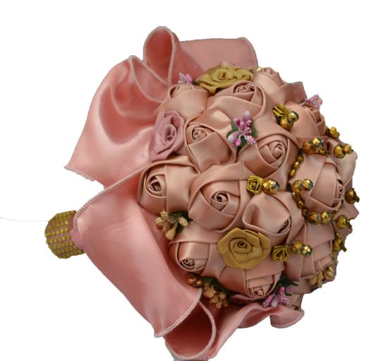 Imagen de ramo  de xv años o boda botones de tela  