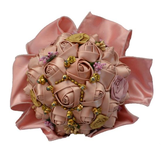 Imagen de ramo  de xv años o boda botones de tela  