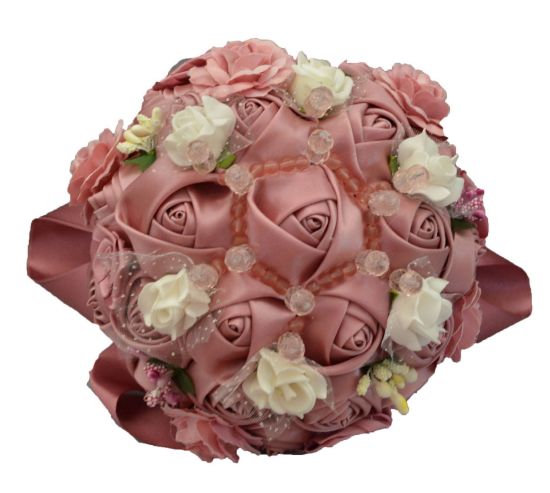 Imagen de ramo  de xv años o boda botones de tela  