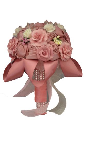 Imagen de ramo  de xv años o boda botones de tela  