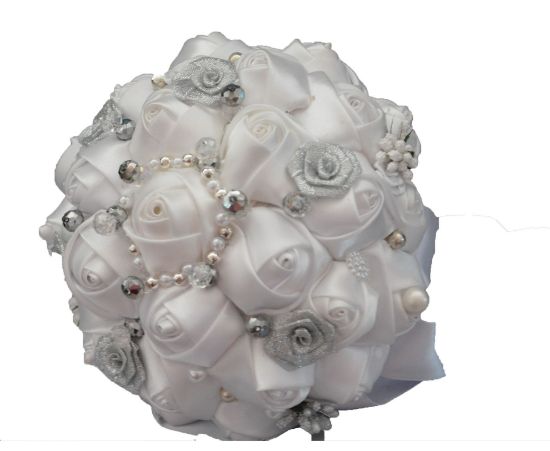 Imagen de ramo  de xv años o boda botones de tela  