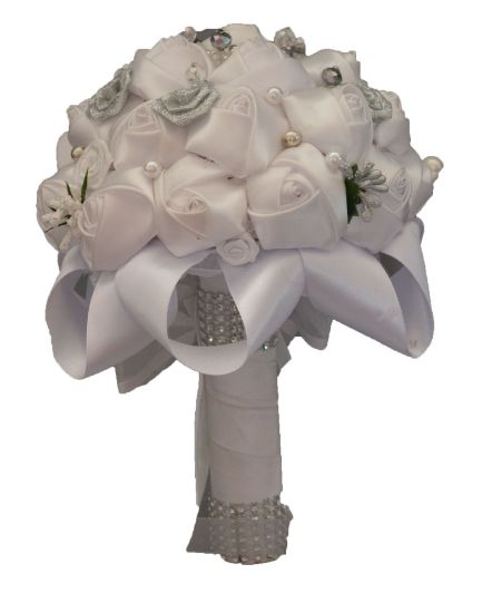 Imagen de ramo  de xv años o boda botones de tela  