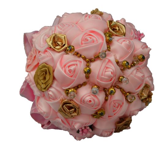 Imagen de ramo  de xv años o boda botones de tela  