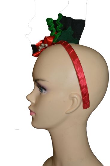 Imagen de diadema nochebuena navidad elegante hecha  a mano 