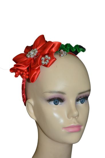 Imagen de diadema nochebuena navidad elegante hecha  a mano 