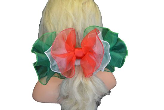 Imagen de moños  mexicanos tricolores 16 de septiembre 20 de noviembre  paquete 1