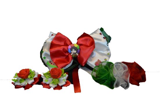 Imagen de moños tricolor mexicano paquete 2