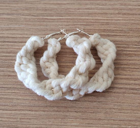 Imagen de Aretes de macramé 