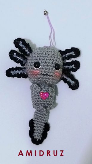 Imagen de Ajolote con corazón color oxford