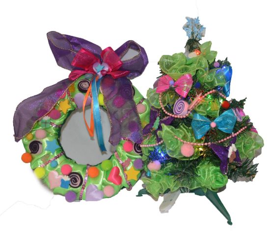 Imagen de Corona y árbolito de navidad