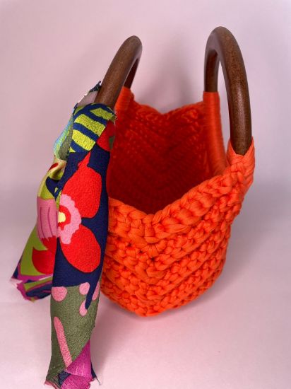 Imagen de Bolso de crochet naranja 
