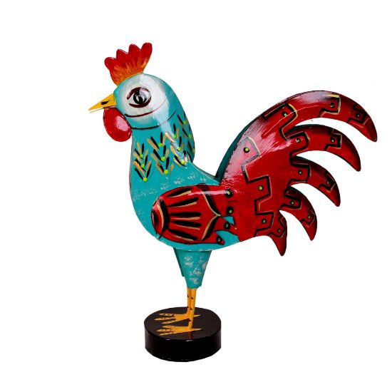 Imagen de Gallo de hojalata decorativo
