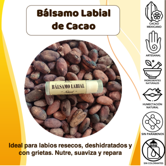 Imagen de Bálsamo Labial Artesanal de Cacao (5 g)
