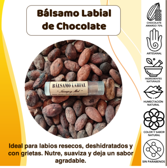 Imagen de Bálsamo Labial Artesanal de Chocolate (5 g)