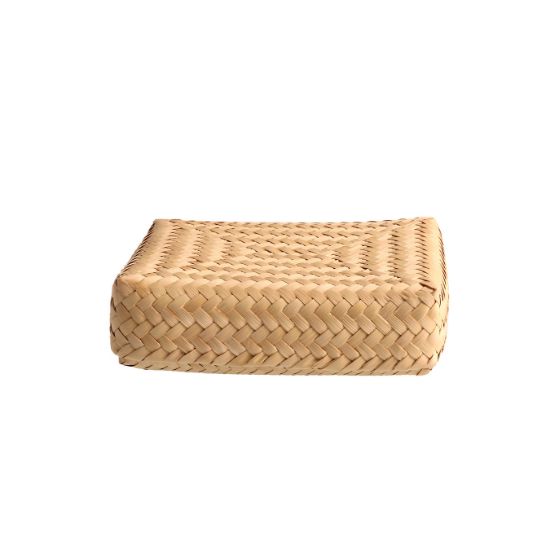 Imagen de Cartera de piel con diseño en telar de cintura