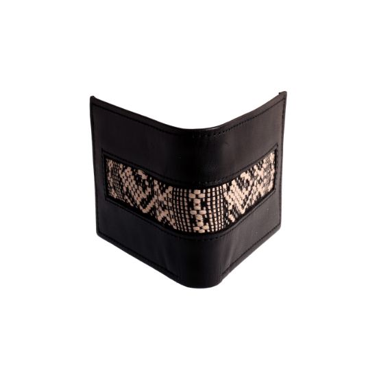 Imagen de Cartera de piel con diseño en telar de cintura