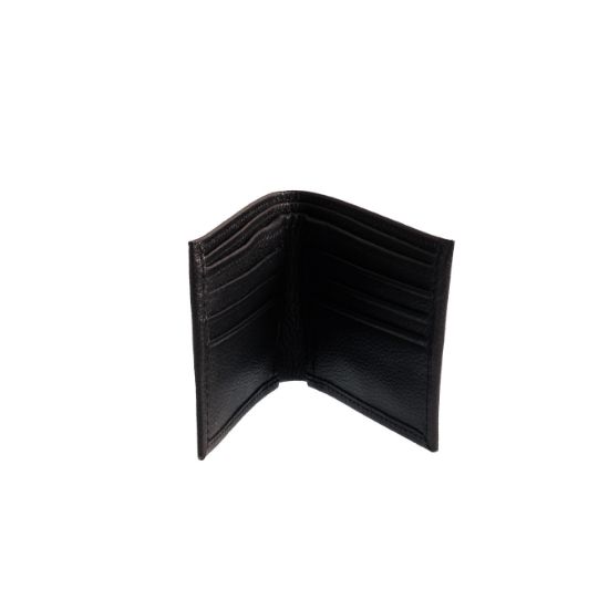 Imagen de Cartera de piel con bordado en azul