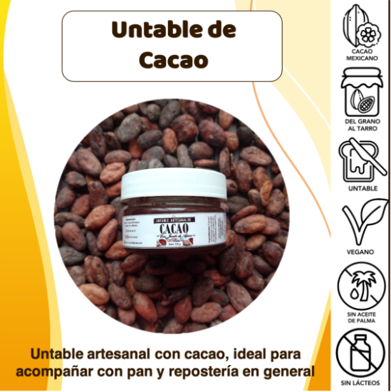 Imagen de Untable Artesanal de Cacao Pack 3 piezas (110 g cada una)