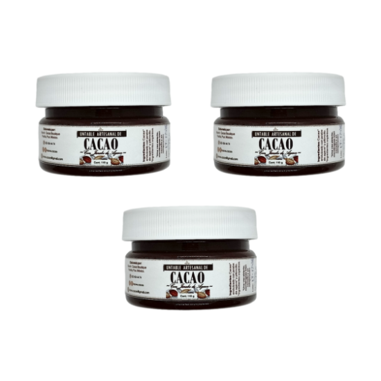 Imagen de Untable Artesanal de Cacao Pack 3 piezas (110 g cada una)