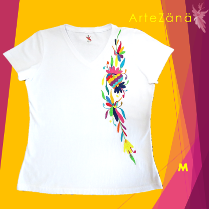 Imagen de Playera M con bordado de tenangos (2)