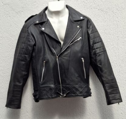 Imagen de Chamarra Negra Piel Cruzada