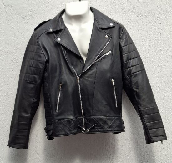 Imagen de Chamarra Negra Piel Cruzada