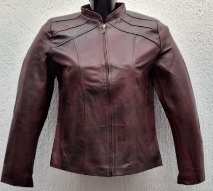 Imagen de Chamarra Piel Color Vino