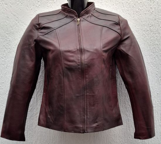 Imagen de Chamarra Piel Color Vino