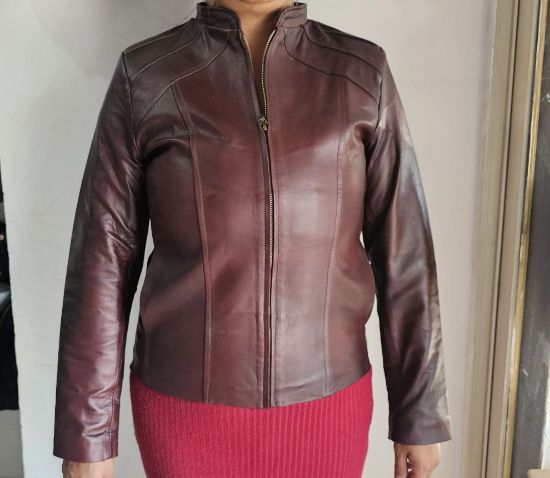 Imagen de Chamarra Piel Color Vino