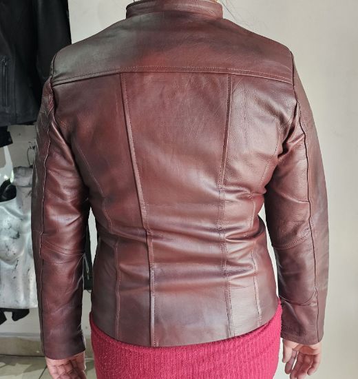 Imagen de Chamarra Piel Color Vino