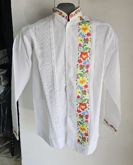 Imagen de Guayabera Lino Cuello Mao